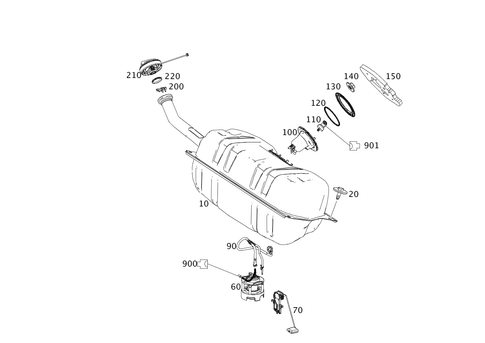 Fuel Tank with Detachable Parts for 2016 Mercedes-Benz SL550 #0