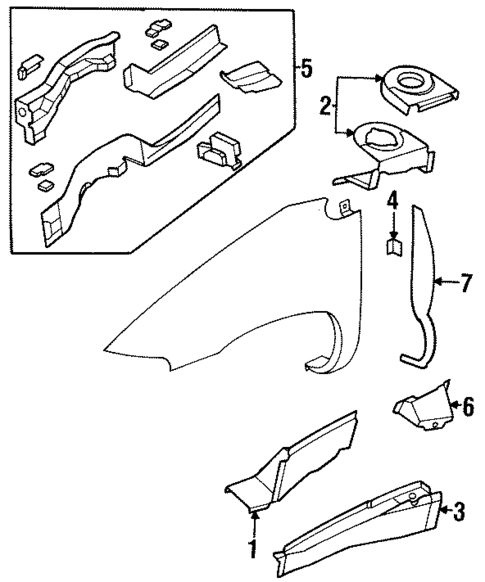 Structural Components & Rails for 2000 Chrysler Grand Voyager #0