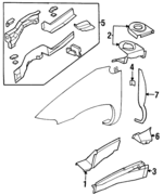 4886046AC - : Strut Tower for Chrysler: Grand Voyager, Town &amp; Country, Voyager | Dodge: Caravan, Grand Caravan Image
