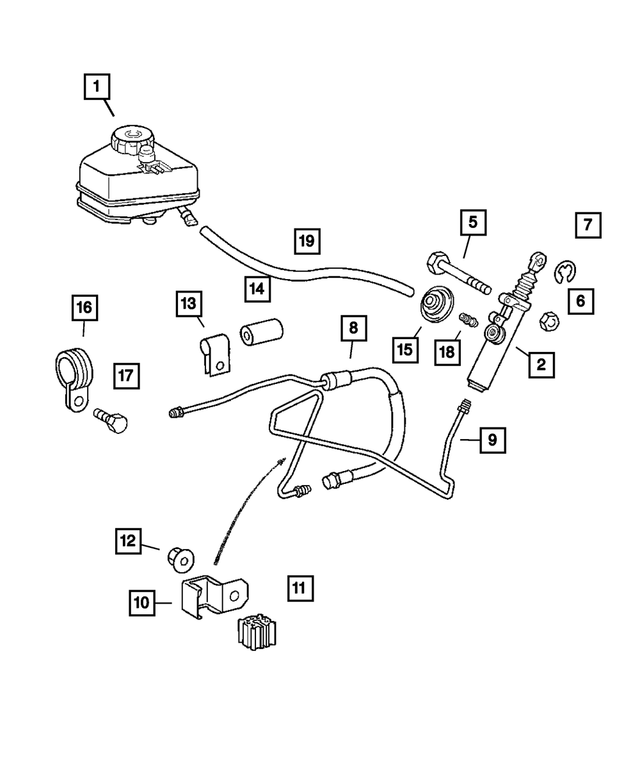5098042AA - Clutch: Brake Master Cylinder Reservoir for Mopar Image image