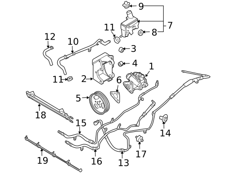 Pump & Hoses for 2004 Volkswagen Phaeton #0