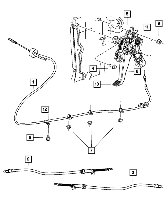 68066189AF - Brakes: Parking Brake Cable for Mopar Image