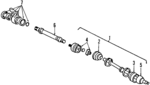 MR430483 - Front Drive Axle: Axle Assembly for Chrysler: Sebring | Dodge: Avenger Image