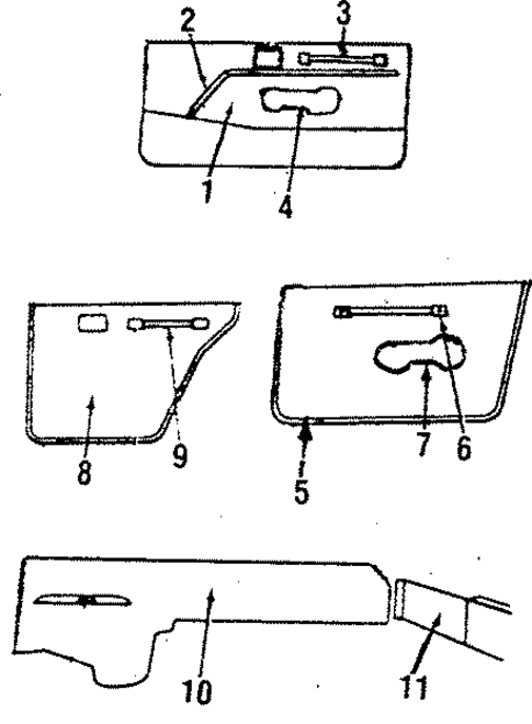 Interior Trim for 1987 Chevrolet Chevette #0