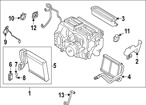 Evaporator & Heater Components for 2023 Nissan TITAN #1