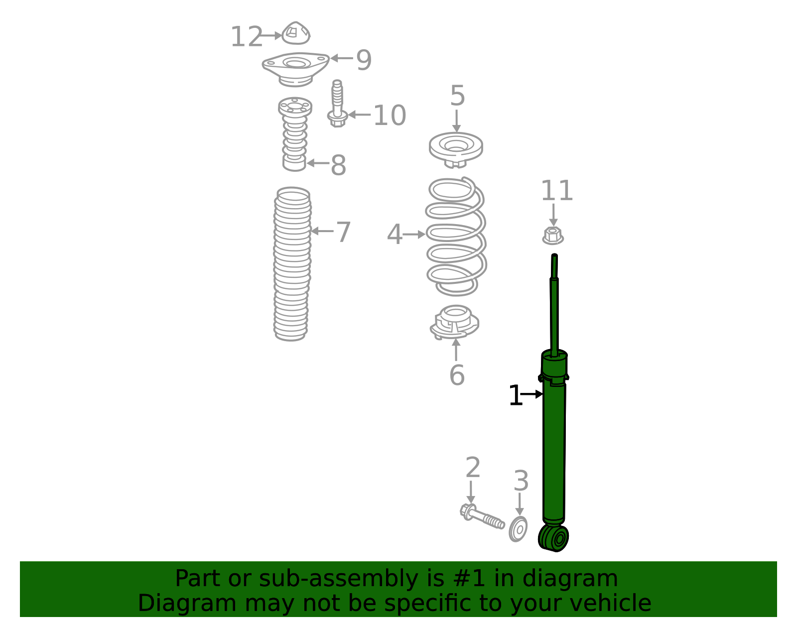 52611-TBA-A13 - Suspension Shock Absorber 2016-2021 Honda Civic