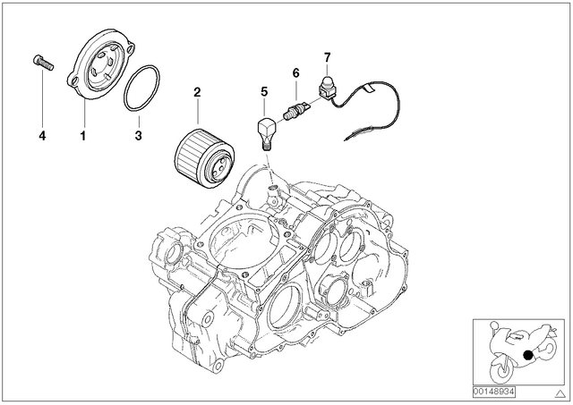11412343118 - : Oil Filter Insert for BMW-Motorrad Image