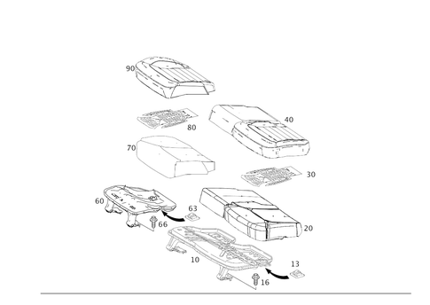 Rear Cushion for 2016 Mercedes-Benz GLE63 AMG S #0