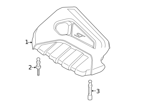 Engine Appearance Cover for 2015 Ford Fiesta #0