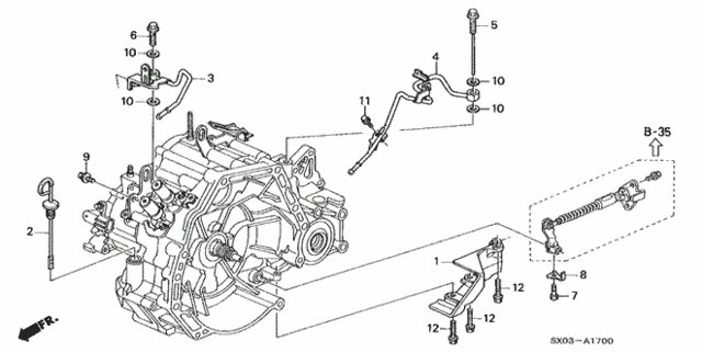 AT Oil Level Gauge (2.3L) for 1998 Honda Odyssey #0