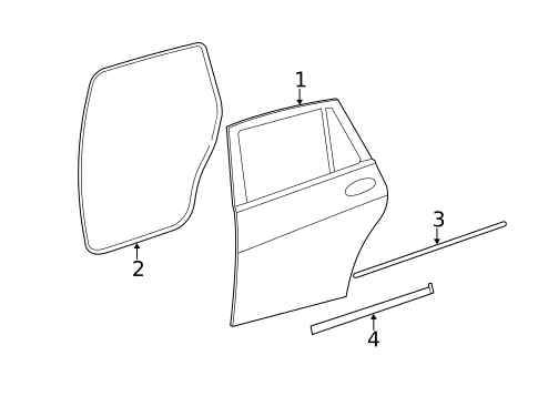 Door & Components for 2007 Mercedes-Benz R 63 AMG&reg; #1