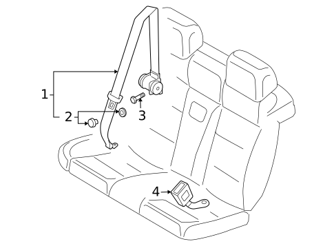 Rear Seat Belts for 2009 Volkswagen Eos #0