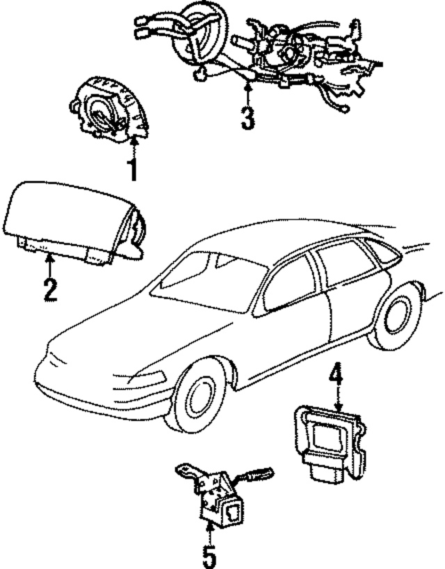 F8AZ54043B13DAD - : Steering Wheel Air Bag for Ford Image