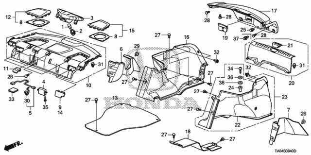 Rear Tray - Side Lining for 2010 Honda Accord #0