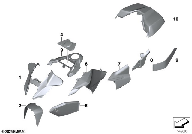 46815B5F6B6 - : Lateral Trim Panel Right - Blueridge Mount for BMW-Motorrad Image
