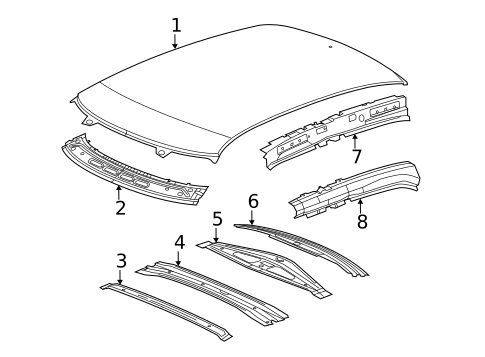 Roof & Components for 2010 Saab 9-5 #1