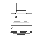 98590JA00A - Body: Warning Label for Nissan: Altima, Armada, Frontier, Kicks, Kicks Play, LEAF, Maxima, Murano, Pathfinder, Quest, Rogue, Sentra, TITAN, Versa, Versa Note, Xterra Image