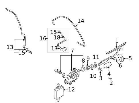 Wiper & Washer Components for 2008 Kia Sorento #1
