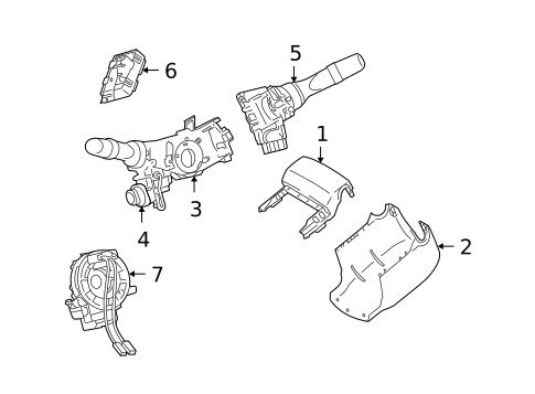 Shroud, Switches & Levers for 2015 Lexus RX350 #1