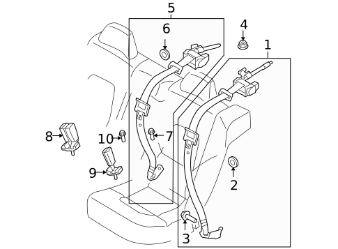Rear Seat Belts for 2013 Volvo XC60 #0