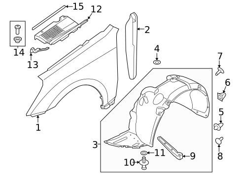 Fender & Components for 2015 Hyundai Equus #0
