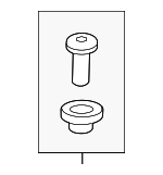 861552H100 - Body: Sight Shield Retainer for Hyundai Image