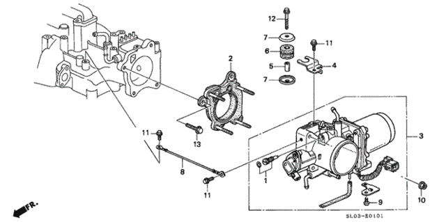 Throttle Body (2) for 2000 Acura NSX #0