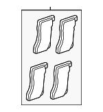 LR157388 - : Disc Brake Pad Set for Land-Rover Image