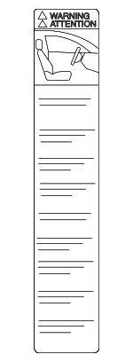 8E0010171D - Body: Air Bag Label for Audi Image image