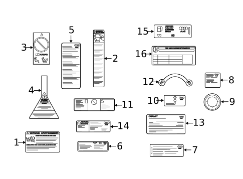 Labels for 2013 Audi Q5 #0