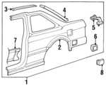 4636SG7A01ZZ - Body: Quarter Panel for Honda: Accord Image