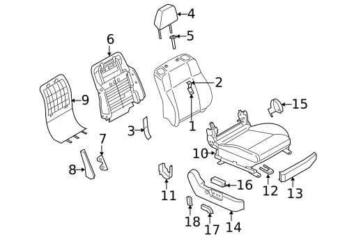 Front Seat Components for 2006 INFINITI M45 #3