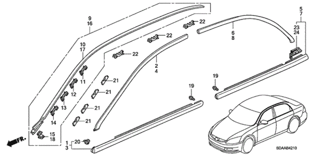 Molding for 2007 Honda Accord #0