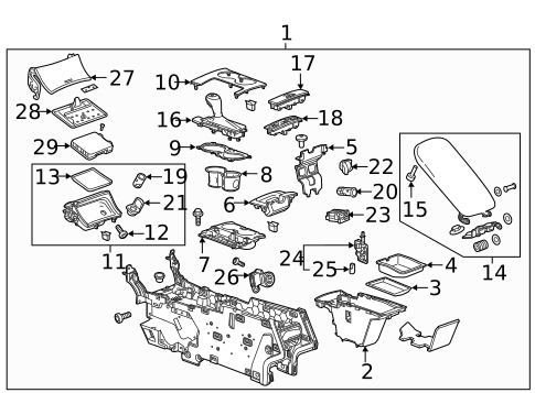 Center Console for 2015 Chevrolet Impala #0