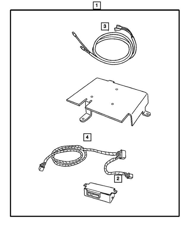 82210441 - Mopar Accessories - Component Parts: Satelite Receiver Install Kit for Mopar Image