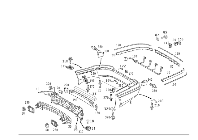 2208801040 - Attachment Parts: Trim for Mercedes-Benz Image image