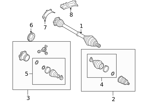 Drive Axles for 2006 Volkswagen Phaeton #0