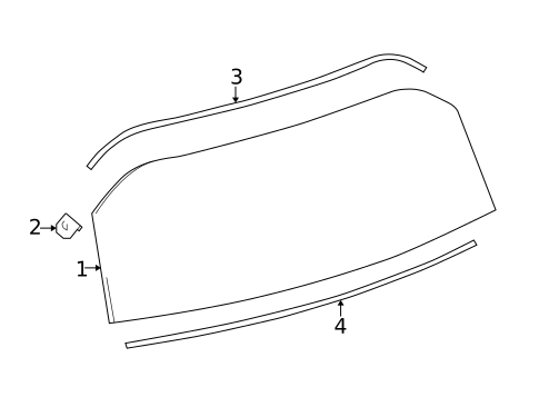 Glass - Lift Gate for 2015 Toyota Prius C #0