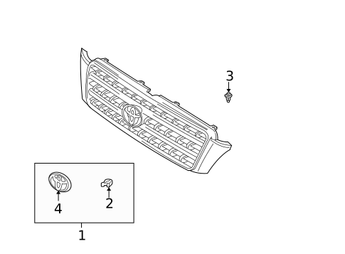 Grille & Components for 2001 Toyota Highlander #0