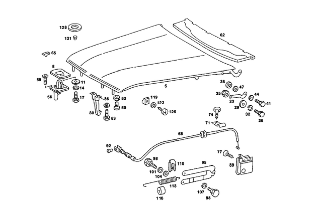 1078800060 - : Hood Lock for Mercedes-Benz Image