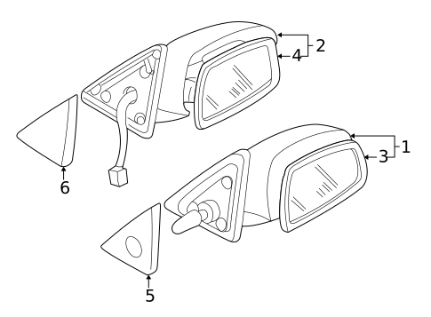 Outside Mirrors for 1999 Mazda Protege #0