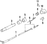7831674 - Steering: Steering Shaft for Chevrolet: Blazer, C/K Pickup, C1500, C2500, C3500, K1500 Pickup, K2500 Pickup, K3500 Pickup, K5 Blazer, R10, R20, R2500, R30, R3500, Suburban C10, Suburban C20, Suburban K10, Suburban K20, Suburban R10, Suburban R1500, Suburban R20, Suburban R2500, Suburban V10, Suburban V1500, Suburban V20, Suburban V2500, V10, V20, V30, V3500 | GMC: C1500 Pickup, C2500 Pickup, C3500 Pickup, Jimmy, K1500 Pickup, K2500 Pickup, K3500 Pickup, P2500, R1500 Pickup, R2500 Pickup, R3500 Pickup, Suburban C1500, Suburban C2500, Suburban K1500, Suburban K2500, Suburban R1500, Suburban R2500, V1500, V1500 Suburban, V2500, V2500 Suburban, V3500 Image