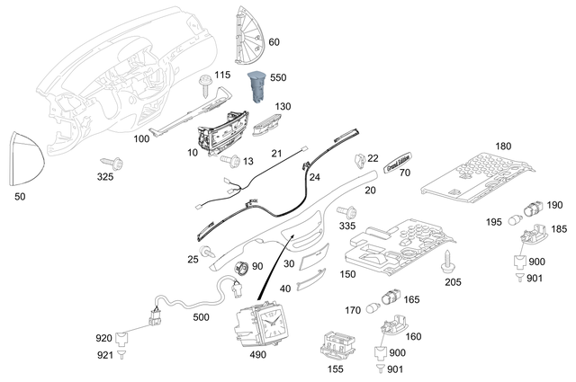 2216805671 - Panelling: Trim Bar for Mercedes-Benz Image image