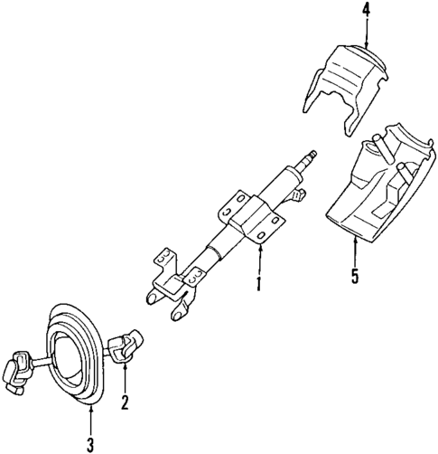 Steering Column for 1993 Mitsubishi Eclipse #0