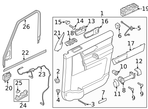 Interior Trim - Front Door for 2011 Land Rover LR4 #0