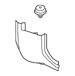 51437298801 - Body: Kick Panel Trim for Mini Image