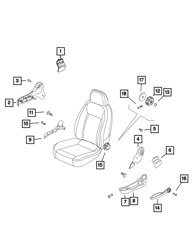 68121948AA - Interior Trim: Seat Screw for Mopar Image