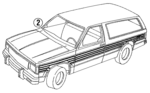 15538057 - Body: Stripe Tape for Chevrolet: S10 Blazer | GMC: Jimmy S15 | Oldsmobile: Bravada Image