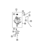 68097622AA - Cooling: Coolant Recovery Bottle Cap for Fiat: 500L | Ram: ProMaster 1500, ProMaster 2500, ProMaster 3500, ProMaster City Image