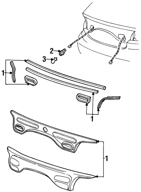 Rear Reflector for 1999 Ford Taurus #0
